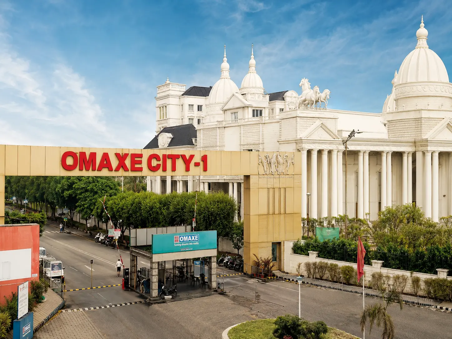 Integrated Omaxe township with green surroundings